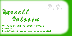 marcell volosin business card